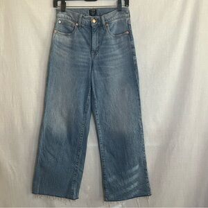 J.Crew, Women’s Blue Wide Leg Crop Jeans, Size 24